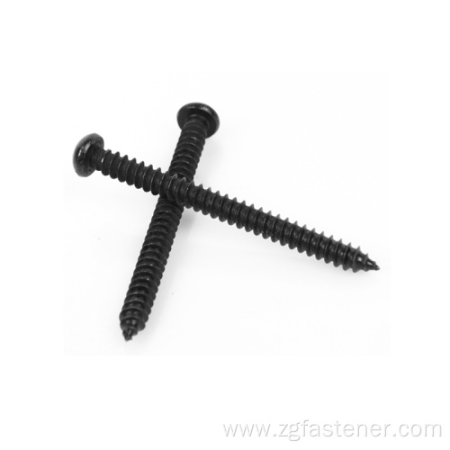 DIN7981 black cross recessed pan head tapping screws